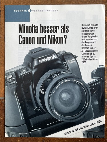 Minolta technik vergleichstest - minolta,